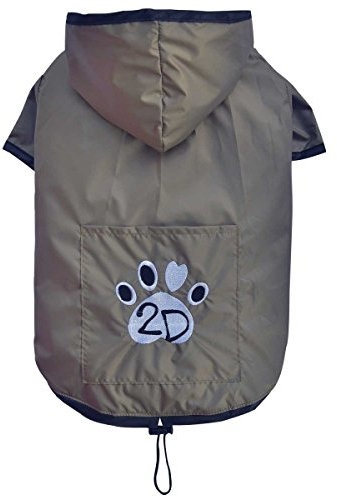 Doggydolly Hunderegenmantel Pfote braun Mops, Bulldogge