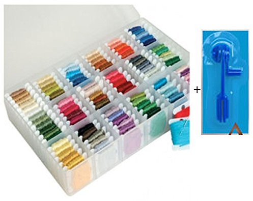 2AINTIMO SCATOLE Scatola Porta Filo/MATASSINE per Ricamo +100 FARFALLINE + MOLINELLO