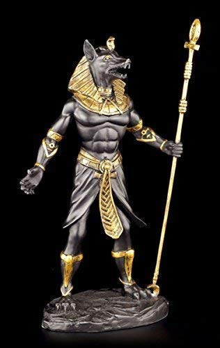 Figuren Shop GmbH Anubis Figur - Krieger ägyptisch schwarz-Gold - Deko Ägypten Statue Gott Götter