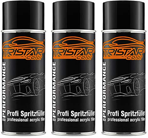 TRISTARcolor Füller Spritzfüller Haftgrund Grundierung Spritzspachtel für Autolack schwarz 3 x Spraydose 400 ml