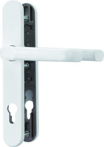 ABUS Tür-Schutzbeschlag SRG92 W weiß mit beidseitigem Drücker 22263