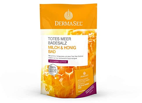 DERMASEL Totes Meer Badesalz Milch & Honig 400g + 20ml