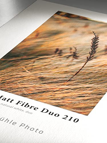 Hahnemühle 10641911 Photo Matt Fibre Duo Papier, 210 g/m², DIN A3, 297 x 420 mm, naturweiß