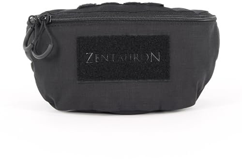 Zentauron Taktische Bauchtasche 1,25L aus Cordura - MOLLE Hüfttasche mit 2 Fächern & Klettfläche für EDC, IFAK & Outdoor - Hüftgurt 70-120 cm - Robuste Gürteltasche für Militär, Wandern & Freizeit