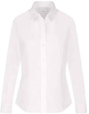 Seidensticker Damen Women Regular Longsleeve Cotton Bluse, Weiß(080604), 48 EU