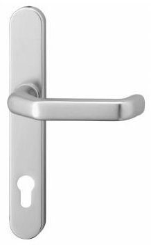 1 Garnitur Si-Dr.-Grt. Kronos 1200 mit Ziehschutz Langschild 15mm, TS= 86mm PZ, 92/8mm Edelstahl