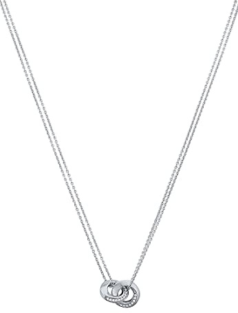 JETTE Damen-Kette 925er Silber rhodiniert 54 Zirkonia One Size 87023486