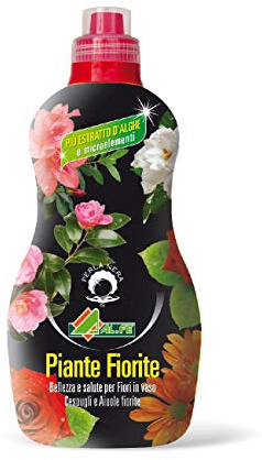 AL.FE CONCIME per Piante Fiorite Concime Liquido Completo per Tutte Le Piante da Fiore, Ricco di Alghe e microelementi per abbondanti Fioriture. 1 kg
