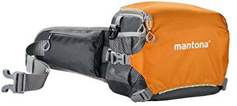 Mantona Kameratasche elementsPro 20 - Outdoor Fototasche für DSLR & Systemkameras, Bauchtasche mit Airmesh-Polsterung, flexibel einteilbar, ideal für Canon, Sony, Nikon, inkl. Regenschutzhülle