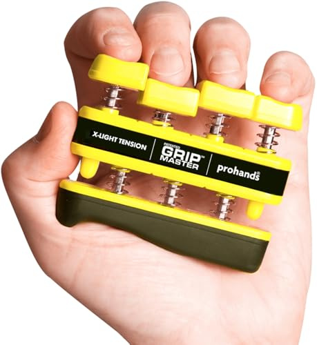 prohands by Gripmaster medical - Aparato entrenador de dedos, color amarillo, resistencia 3 lbs