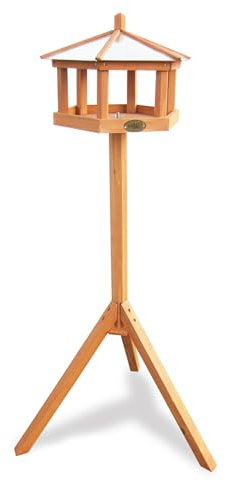 HABAU Vogelhaus Rotdrossel mit Ständer - Futterstation für Wildvögel