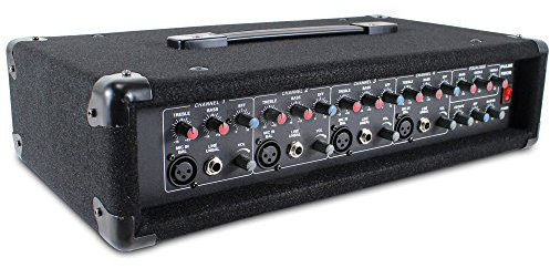 4 Channel Powered PA Mixer Amplifier Mono Live Band PA System Amp 2x 100W