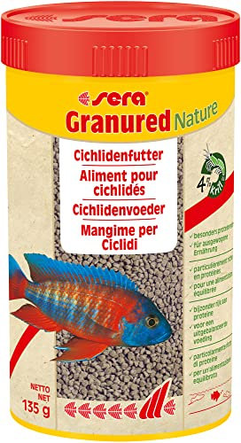 sera Granured Nature 250 ml (135 g) - Hauptfutter für kleinere carnivore Cichliden, Futter für Malawi & Tanganjika