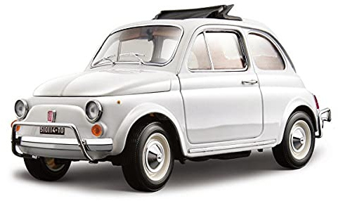 Bburago - Fiat 500L 1968 - Maqueta Realista de Coche clásico a Escala 1:18, réplica de diecast con Aberturas, 2 Colores aleatorios, Licencia Oficial Fiat, Edad Recomendada 3+ años
