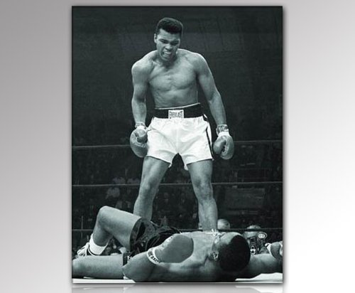 Leinwandbild MUHAMMAD ALI 50x70cm The Greatest (TA10-P2427) auf Leinwand gerahmt - Sonderangebot wenige Tage - Bilder fertig gerahmt mit Keilrahmen riesig. Ausführung Kunstdruck auf Leinwand. Günstig inkl Rahmen