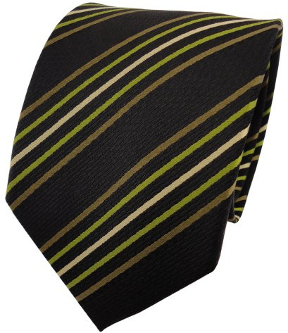 TigerTie Designer Seidenkrawatte in gestreift