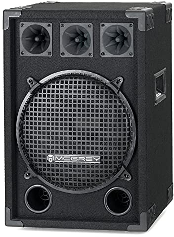 McGrey DJ-1222 DJ PA Lautsprecher Box 30cm (12“) Subwoofer 600W (Passiv, 2-Wege System, Holzgehäuse)