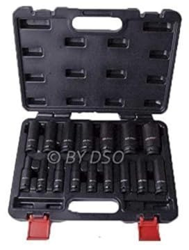US PRO 16 piezas 1,27 cm pulgada diseo de vasos de impacto 6 Point disco duro juego de llaves de vaso US1340