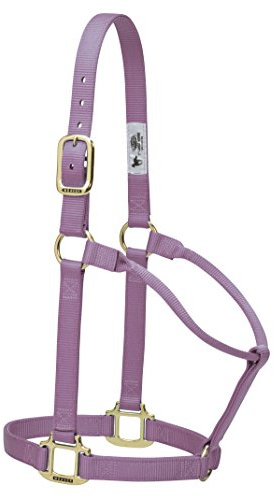 Väv läder original icke-justerbar nylon hästgrimma, årsling, lavendel