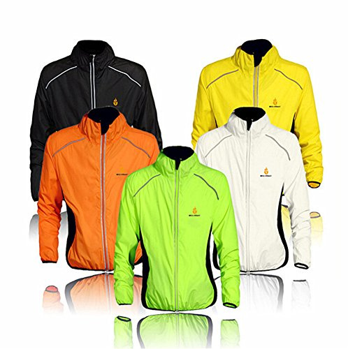 West Biking Fahrradjacke für Herren Damen, Winddichte Radjacke mit reflektierendem Träger und atmungsaktivem Mesh, wasserdichte ultraleichte Sportbekleidung für Radfahren, Laufen, Wandern, Bergsteigen, Grün, EU/US M