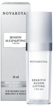 Sensitiv Augenlifting Creme für sensible Haut – Beruhigende Pflege gegen Fältchen & Irritationen – Stärkt & strafft die empfindliche Augenpartie – Spendet intensive Feuchtigkeit – 15 ml – NOVAROYAL®