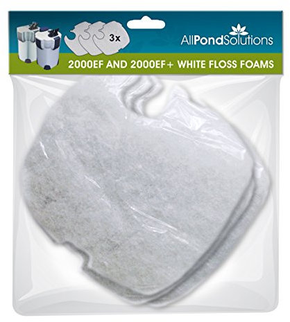 Replacement Foams fits All Pond Solutions 2000EF and 2000EF+ Aquarium External Fish Tank Filter - Floss Foams Pads Media