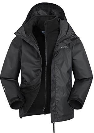 Mountain Warehouse Fell Kids 3 in 1 Water Resistant Jacket Black 13y