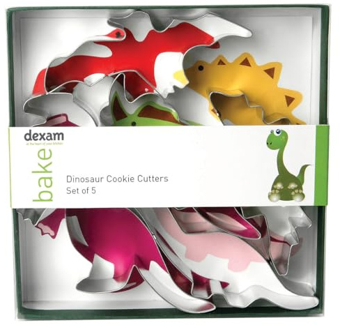 Swift - Moldes para galletas con formas de dinosaurios (5 unidades)