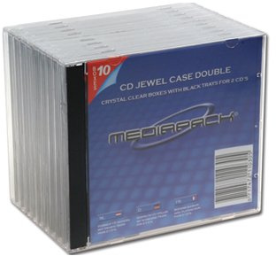 Mediapack CD-/ DVD Hülle Standard Case, transparent/schwarz