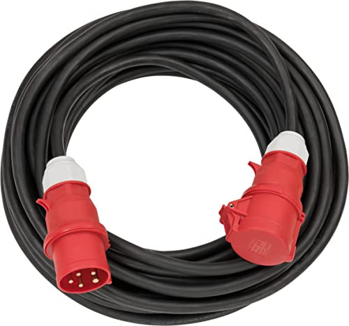 Brennenstuhl Professional CEE Verlängerungskabel IP44 (10m Kabel, H07RN-F 5G4,0, 5-polig mit CEE Stecker und Kupplung, für den Außenbereich IP44, Made in Germany) schwarz