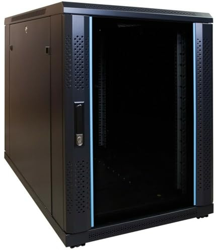 DSIT Mini Baie de Serveur 15U avec Porte en Verre 600x1000x860mm (LXPXH) - Noir