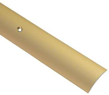 Gedotec Übergangsprofil Laminat - Vinyl Übergangs-Schiene gelocht Bodenprofil gewölbt | Türschwelle zum Schrauben | Alu Messing eloxiert | Profil 50 x 1000 mm | 1 Stück Teppichschiene