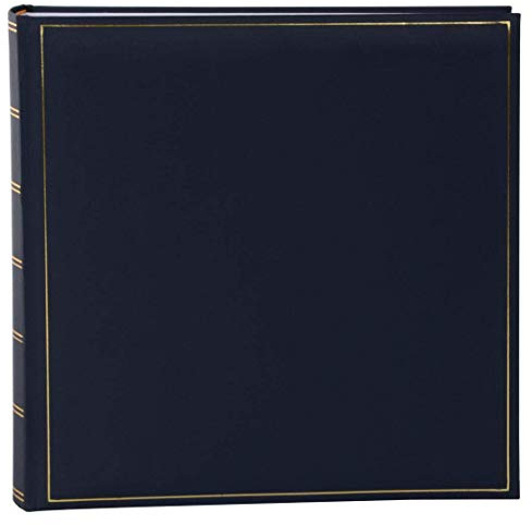 goldbuch Fotoalbum, Firenze, 34 x 35 cm, 100 weiße Seiten mit Pergamin-Trennblättern, Mit CD-Tasche, Kunstleder, Blau, 32381