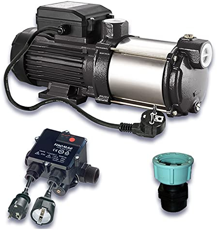 550W mehrstufige Kreiselpumpe 5400l/h 230V Edelstahl + Durchflusswächter
