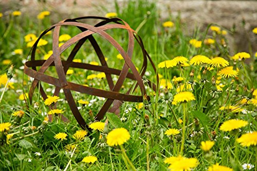KUHEIGA 3er Set Dekokugel Bando, Rost Ø : 20/30/40cm Deko-Kugel Gartenkugel Edelrost