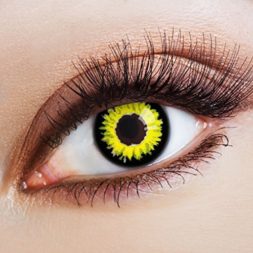 Couleur des lentilles de contact Demons Date de aricona – années couvrant la lentille à terme pour les yeux sombres et claires- sans correction- les lentilles colorées pour le carnaval- des soirées à thème et des costumes d'Halloween