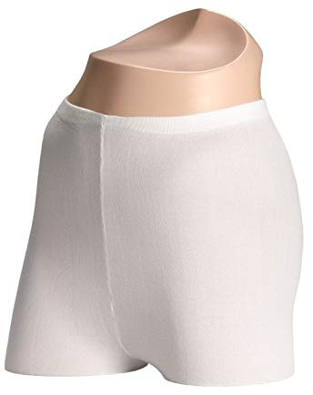 Nurses Choice Disposable Postpartum Stretch Mesh Briefs – Hospital Mesh Underwear for After Birth & C-Section Recovery – Soft Breathable Maternity Underwear Holds Pads – 12 Pack (MED–XL) White