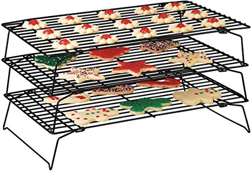 Top Home Solutions 3 Tier Stackable Cooling Baking Cake Biscuit Tray Rack Space Saving Cake Stand