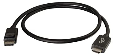C2G Legrand DisplayPort to HDMI, Male to Male Displayport Cable, Black DisplayPort Cable, 6 Foot Digital Display Cable, 1 Count, C2G 54326