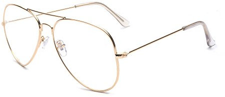ALWAYSUV klassische Brille Metallgestell Brillenfassung Vintage Brille Dekobrillen
