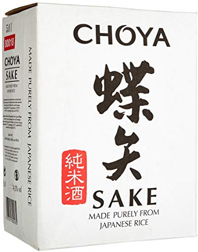 Choya Sake japanischer Reiswein (Alkoholhaltiges Getränk, Junmai Sake, aromatisch, 14,5% vol.) 1er Pack (1 x 5l)