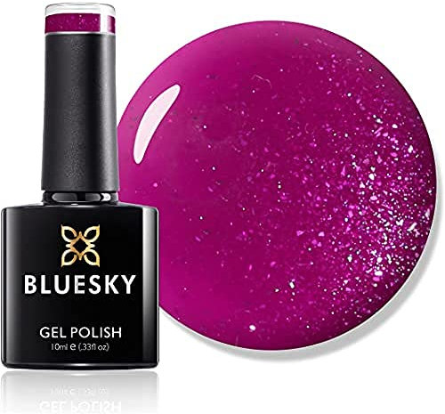 Bluesky Gel Nail Polish, Bright Light A023, Dark Pink, Magenta, Long Lasting, Chip Resistant, 10 ml (Requires Drying Under UV LED Lamp)