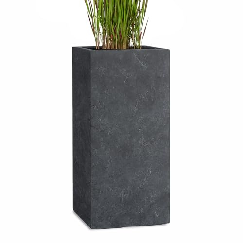 Pflanzwerk® Pflanzkübel Tower Lava Anthrazit 50x23x23cm Blumentopf *Frostbeständig* *UV-Schutz* *Qualitätsware*