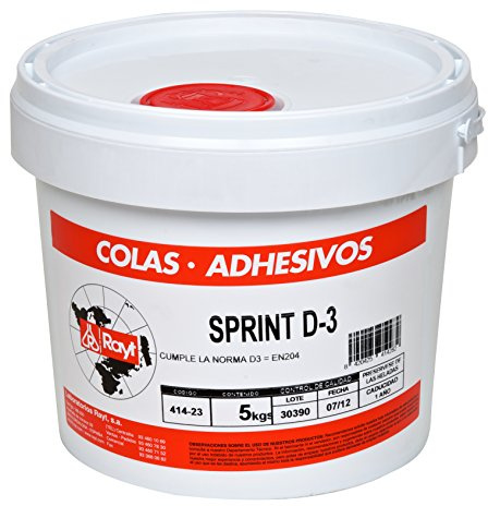 Rayt 414-23 Cola blanca Sprint D3 resistente a la humedad apta para exteriores, 5kg
