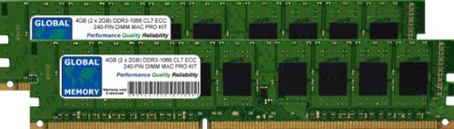 4GB (2 x 2GB) DDR3 1066MHz PC3-8500 240-PIN ECC DIMM (UDIMM) Memoria RAM Kit para Apple Mac Pro (PRINCIPIOS DE 2009 - Mediados 2010)