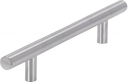 SIRO Möbelgriff Weiterstadt, Schlicht, Edelstahl - Edelstahl fein geschliffen, 208 mm x 12 mm x 32 mm, LA 128 mm, 1408-208N1