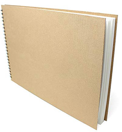 Artway Enviro - Spiralgebundenes A3-Skizzenbuch - Querformat - 70 Seiten/35 Blätter aus 170 gsm Recycling-Papier - 100 % Recycelt Skizzenbuch, Weiß