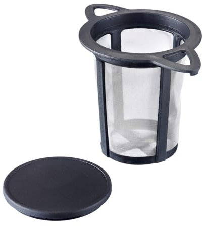 Westmark Dauerfilter/Teefilter/Dripper, Mit Deckel/Abtropfschale, Teatime, Kunststoff und Edelstahl, 11 x 7,2 cm, 15752260