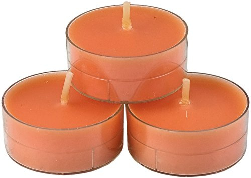nk candles 20 dänische Teelichter farbig durchgefärbt, Auswahl, von Nordlicht-Kontor (Orange)