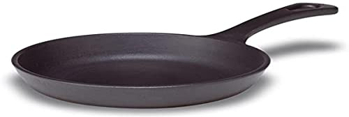 Pentole Agnelli Coghsmg16000 M Mini Rond avec poignée en Fonte Grill, 16 cm, Noir